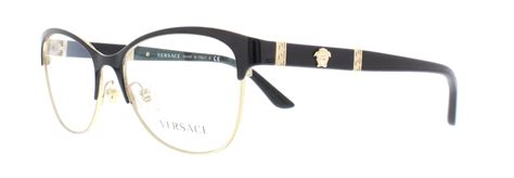 Versace VE 1233Q 1366 Black Pale Gold Metal Cat 